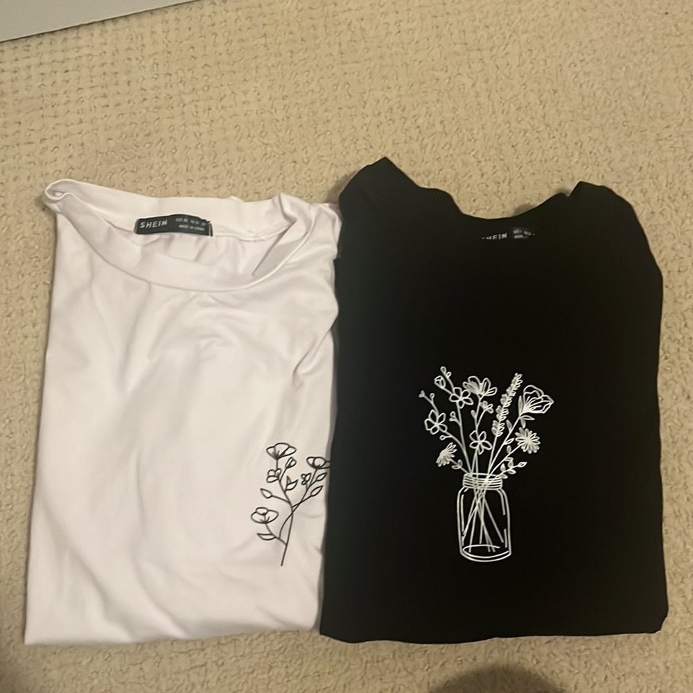 Black and white tee shirts